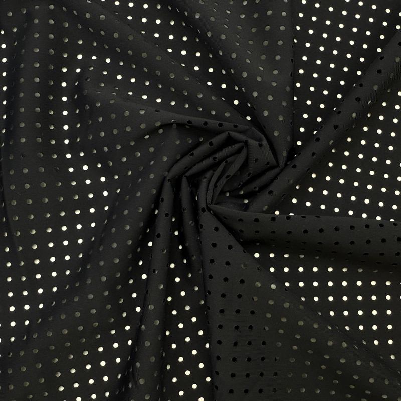 СТРЕЙЧ-СЕТКА ПЕРФОРИРОВАННАЯ K170 150г/м2 1,52м 76%нейлон, 24%сп (СТРЕЙЧ-СЕТКА ПЕРФОРИРОВАННАЯ K170 150г/м2 1,52м 76%нейлон, 24%сп черный black)