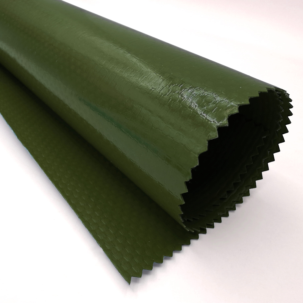 ПВХ ТКАНЬ МТМП1 450г/м2 хаки RAL 6003 1 ст. лак гл. -40С Г1 3,2м 65м