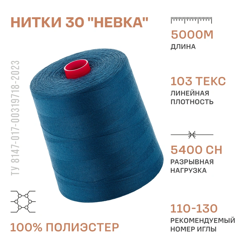 НИТКИ ПНК Красная нить 30 Невка 5000м