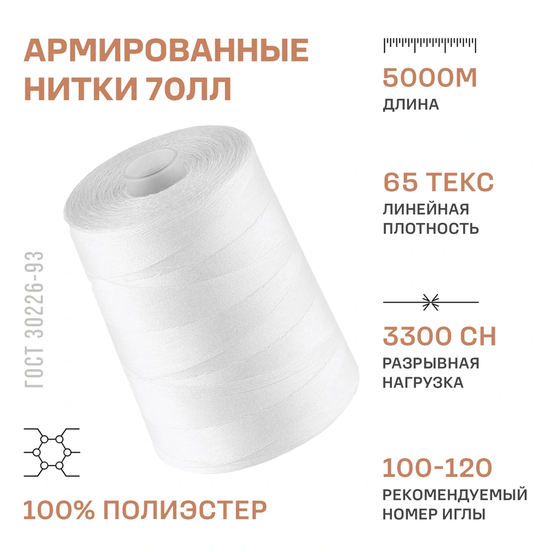 НИТКИ ПНК Красная нить 70ЛЛ 5000м
