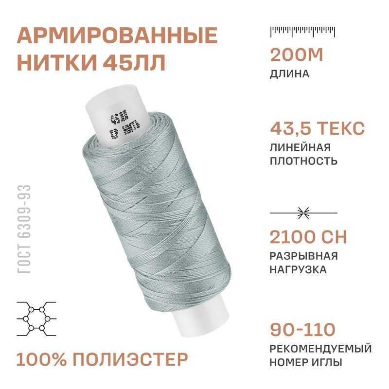 НИТКИ ПНК Красная нить 45ЛЛ 200м