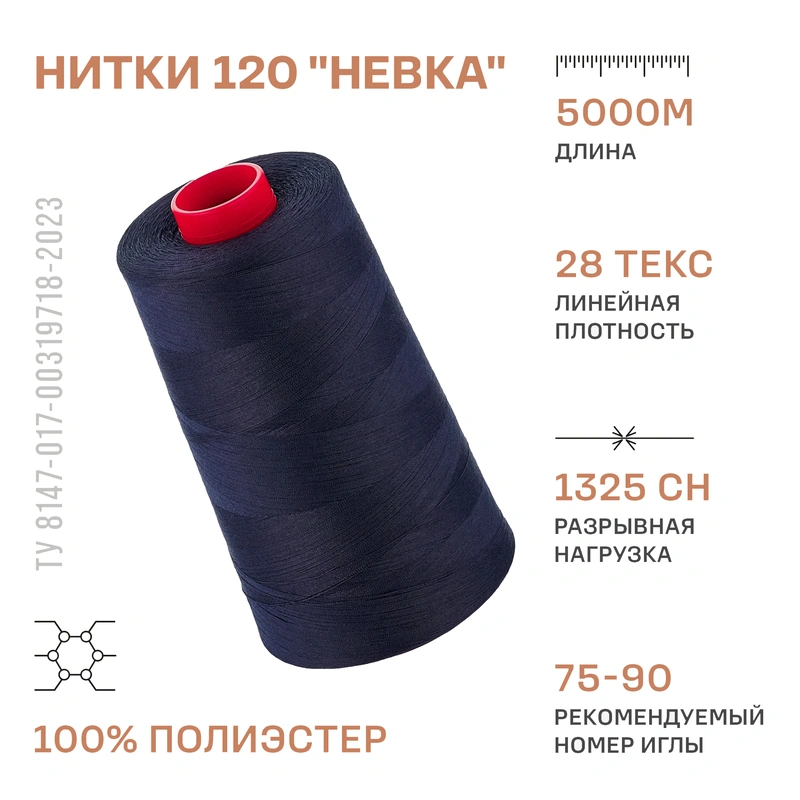 НИТКИ ПНК Красная нить 120 Невка 5000м