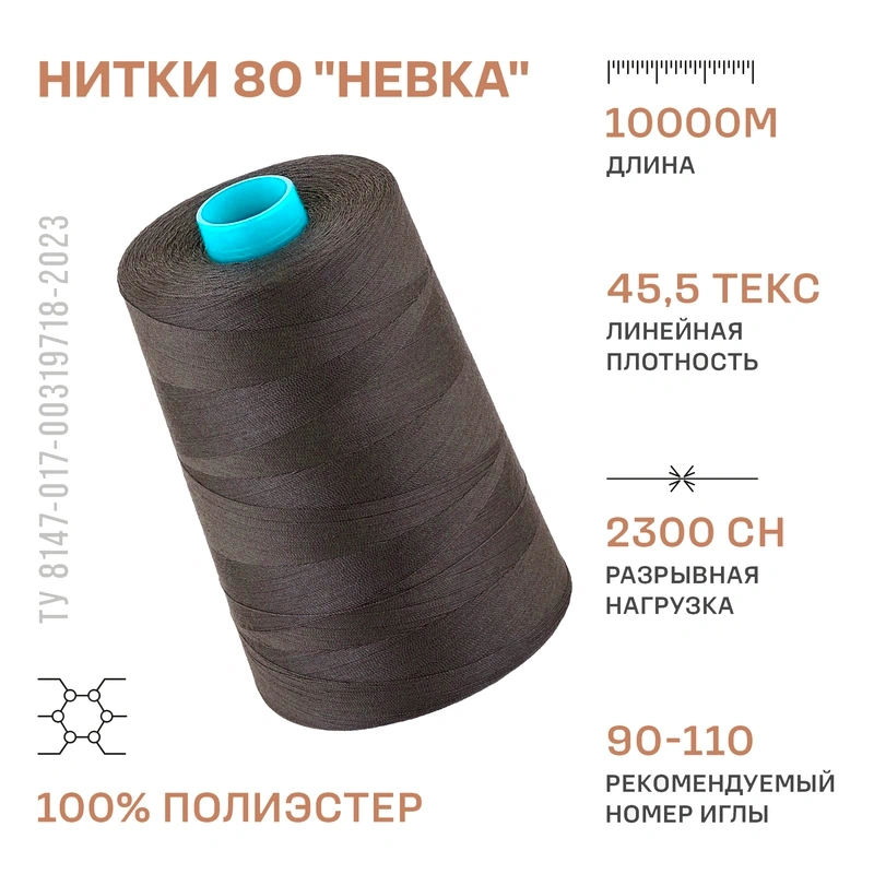 НИТКИ ПНК Красная нить 80 Невка 10000м