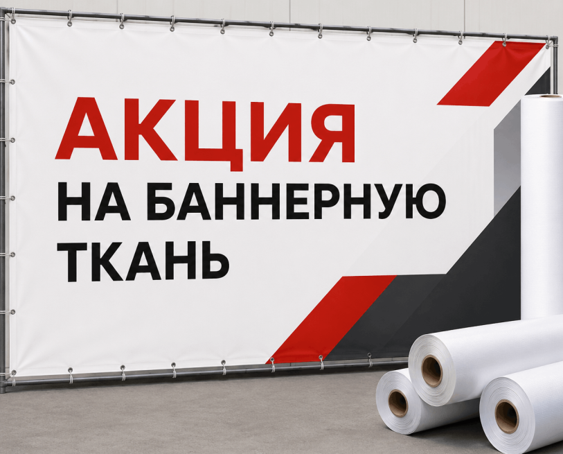 Акция на баннерную ткань для наружной и интерьерной рекламы - от 30 руб./м²