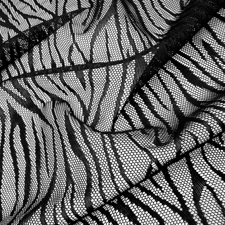 СТРЕЙЧ-СЕТКА ЗЕБРА KH15 70г/м2 1,5м 90%нейлон, 10%сп (СТРЕЙЧ-СЕТКА ЗЕБРА KH15 70г/м2 1,5м 90%нейлон, 10%сп черный black)