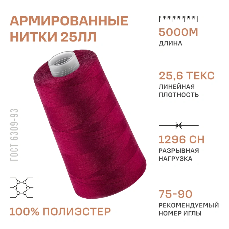 НИТКИ ПНК Красная нить 25ЛЛ 5000м